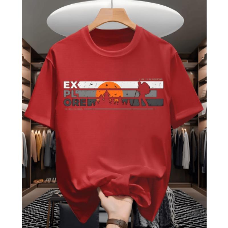 T-shirt da uomo con motivo 3D T-shirt a maniche corte T-shirt stampata in 3D girocollo retro retro casual street