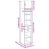 VidaXL Slim Storage Cabinet Concrete Grey 40x42.5x225 Cm, Bathroom Storage Cabinet, Storage Unit of 3281283