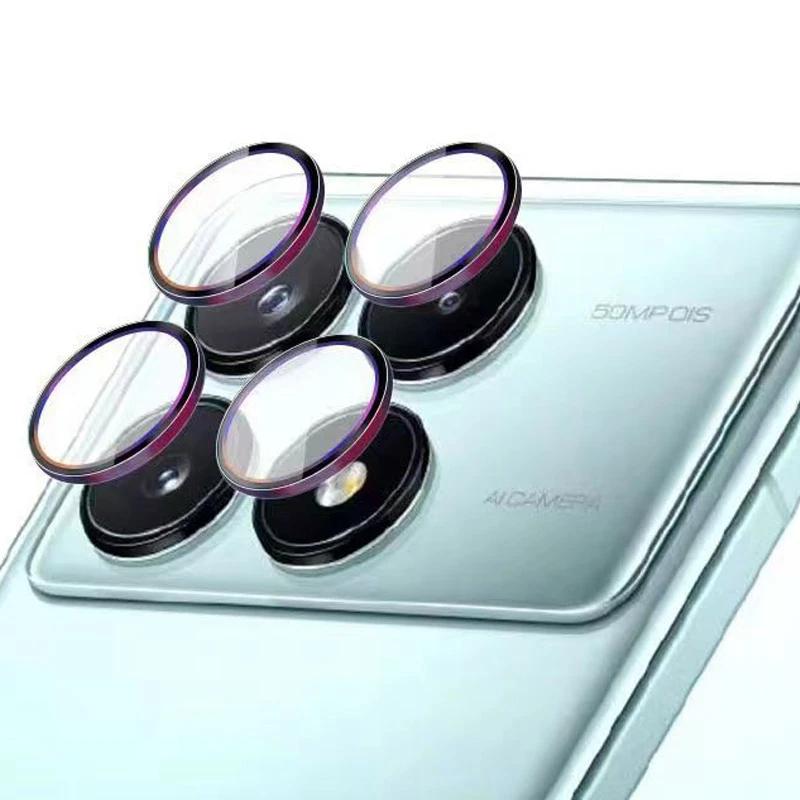 

Защитное стекло для объектива камеры, стеклянная крышка для Xiaomi Redmi Note13 Pro 5g Note13 4G Xiaomi Poco X6 Pro K70E, металлический чехол с кольцом для объектива, защитная пленка для объектива камеры redmi note13 pro 4g разноцветный