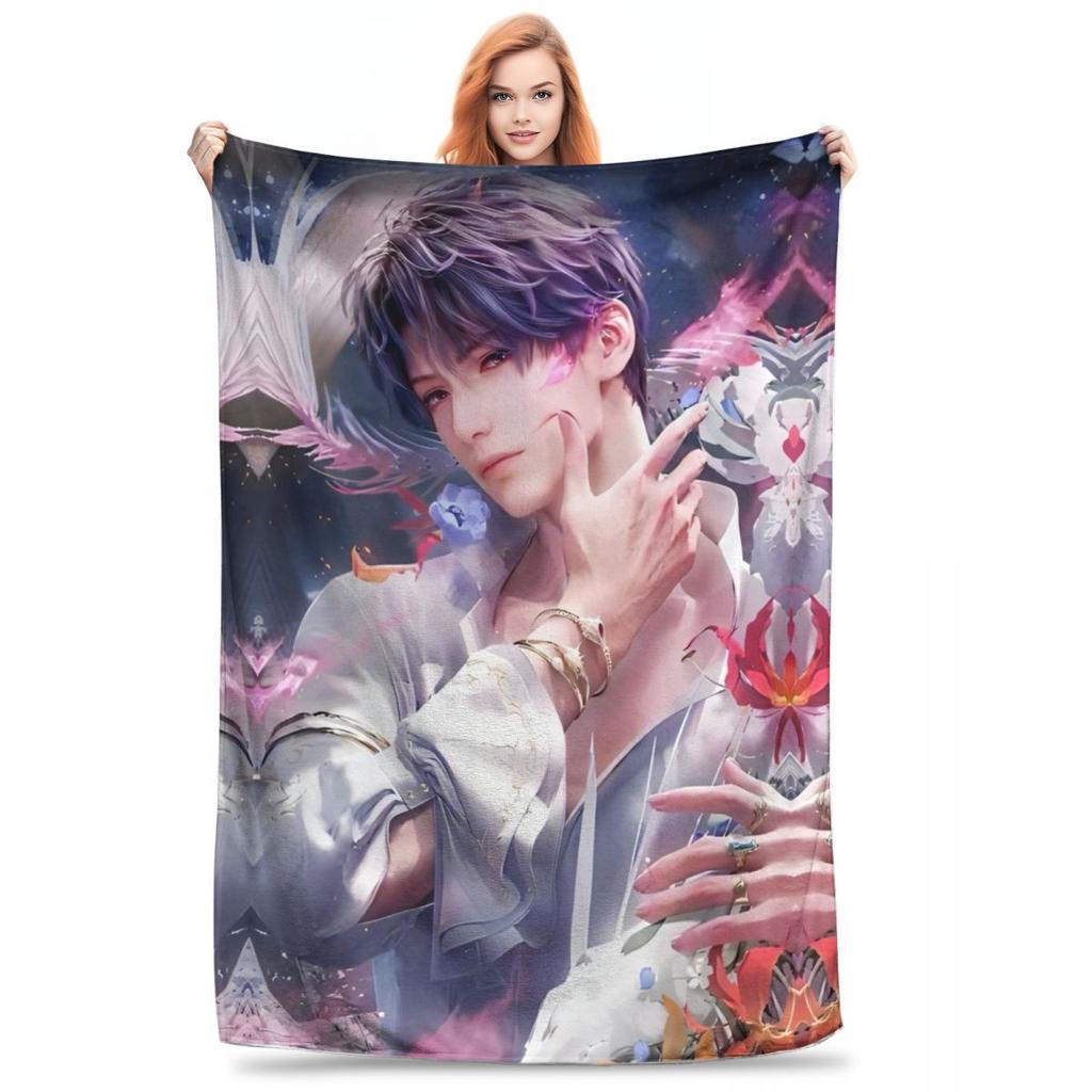 Sylus Love And Deepspace Art Blanket Cover Flannel Lightweight Throw Blankets for Car Sofa Couch Bedroom Quilt