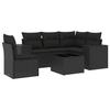 VidaXL Garden Lounge Set with Cushions 6 Pcs, Patio Sofas, Patio Furniture Set, Outdoor Furniture, Black 3254912