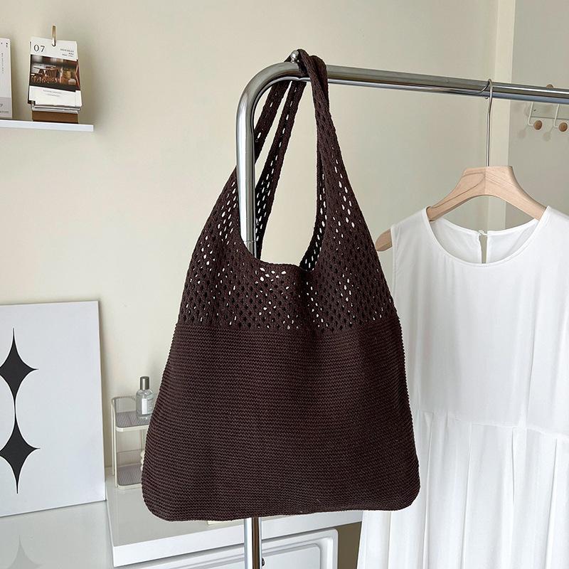 Sacs à main tricotés de créateur Totes grande capacité Femmes Pack Sac de plage d'été Grands sacs à main Sacs à bandoulière tissés creux décontractés