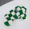 Korean contrasting colors pet four-legged fleece coat large square dog autumn and winter clothes warm checkerboard teddy puppy clothing