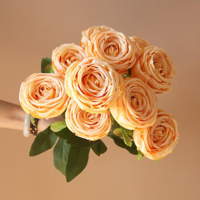 Rose Wall Decor Artificial Flowers For Wedding Home Photography With Silk Material