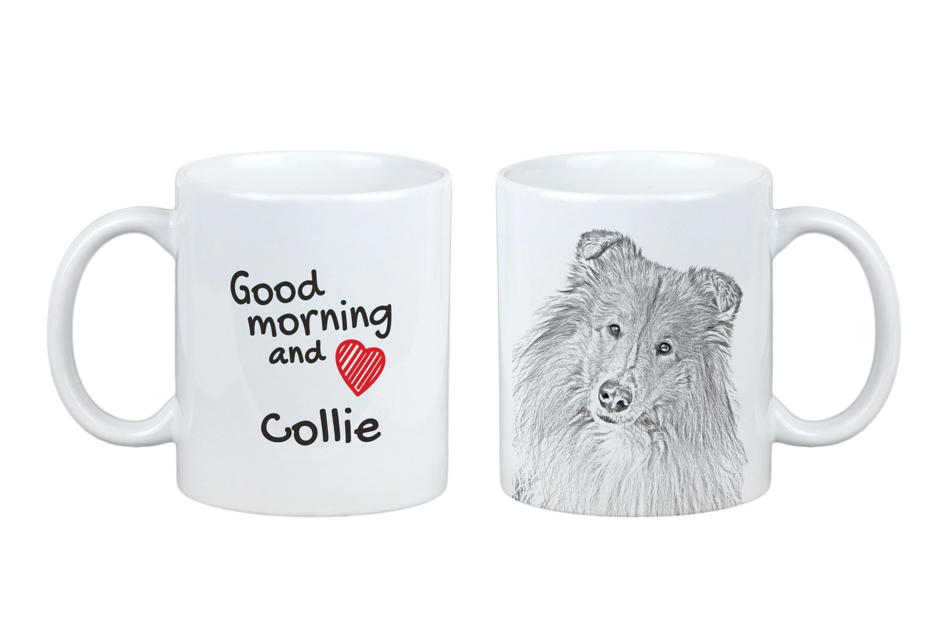 

Collie Rough, Long-Haired Collie - cup with a dog, personalized cup with a print, a classic gift for everyone from the Art-Dog brand білий