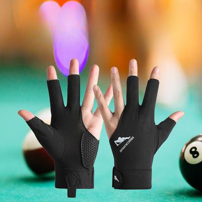 New Billiards Three Finger Gloves Billiards Competition Supplies Thickened Breathable Mesh Non Slip Wear Resistant Snooker Finger