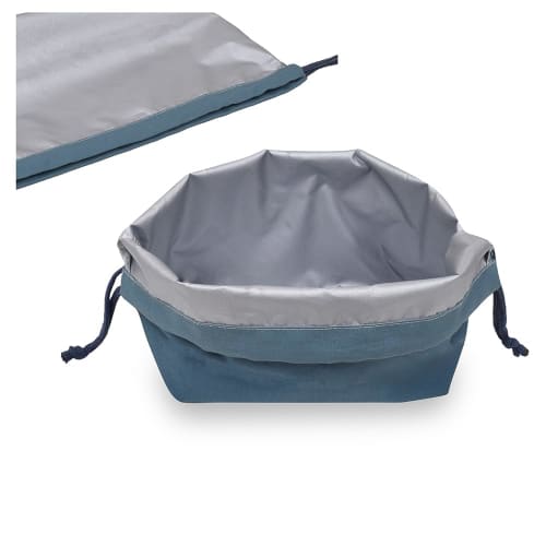 Monochrome Lunch Drawstring Bag, Navy, 73647