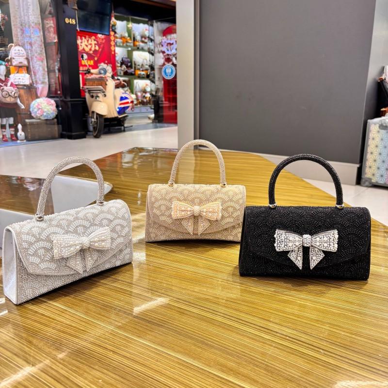 Elegant Chain Shoulder Bag Women Rhinestone Embellished Crossbody Clutch Square Shape With Magnet PVC Material Gold