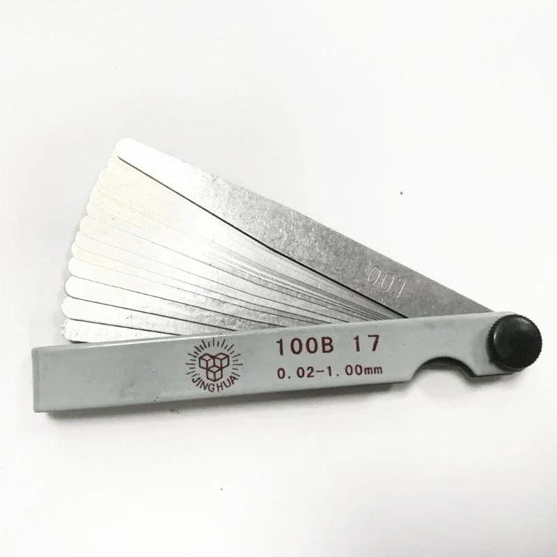 Feeler Gauges 17 Blades 0.02-1.00MM Metric Feeler Gauge Foldable Thickness Gap Metric Filler Feeler Gauges For Measurements Tool