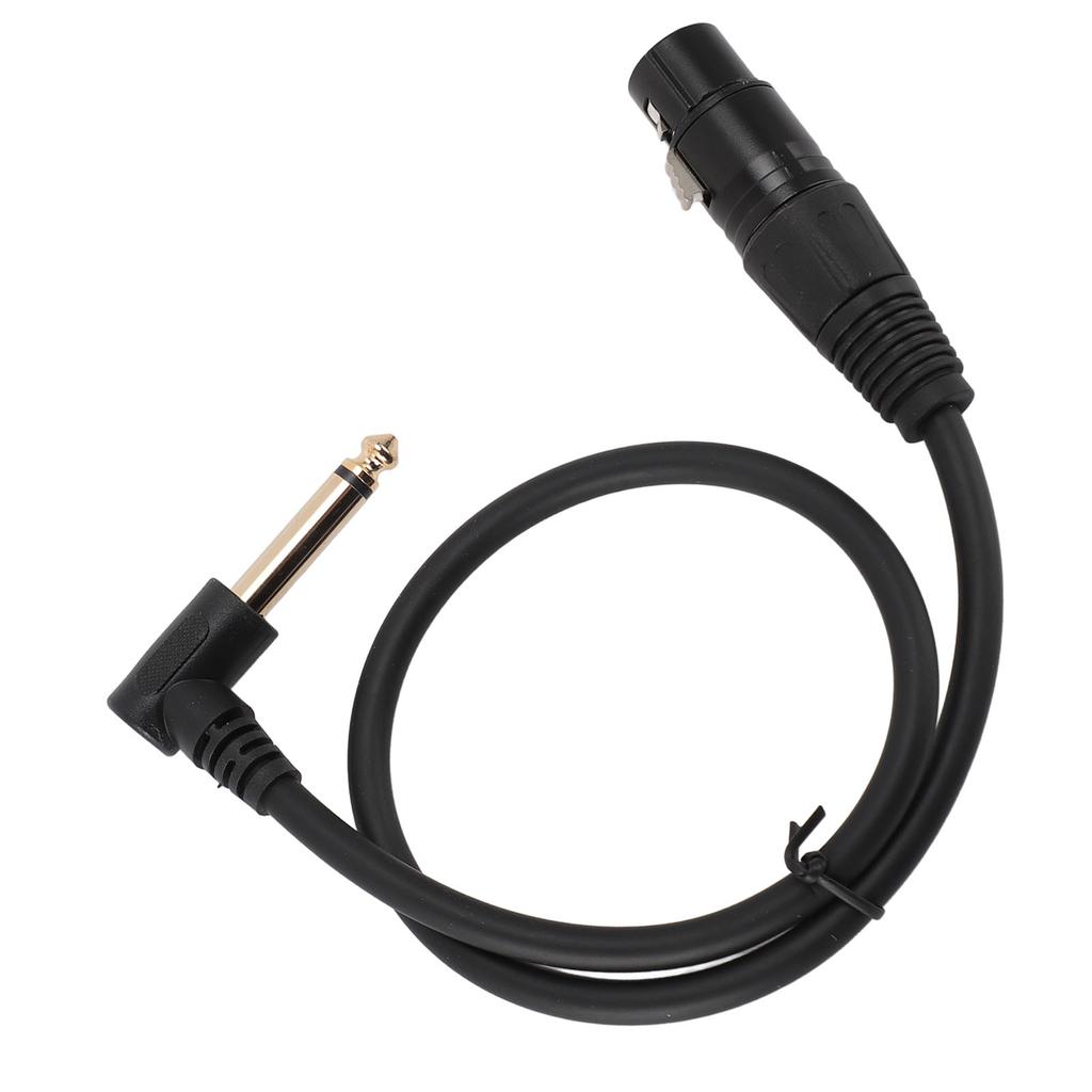 XLR Female to 6.35mm Male Mono Cable Balanced XLR Female to 1 4 Inch Male 90 Degree Right Angle Cable Cord