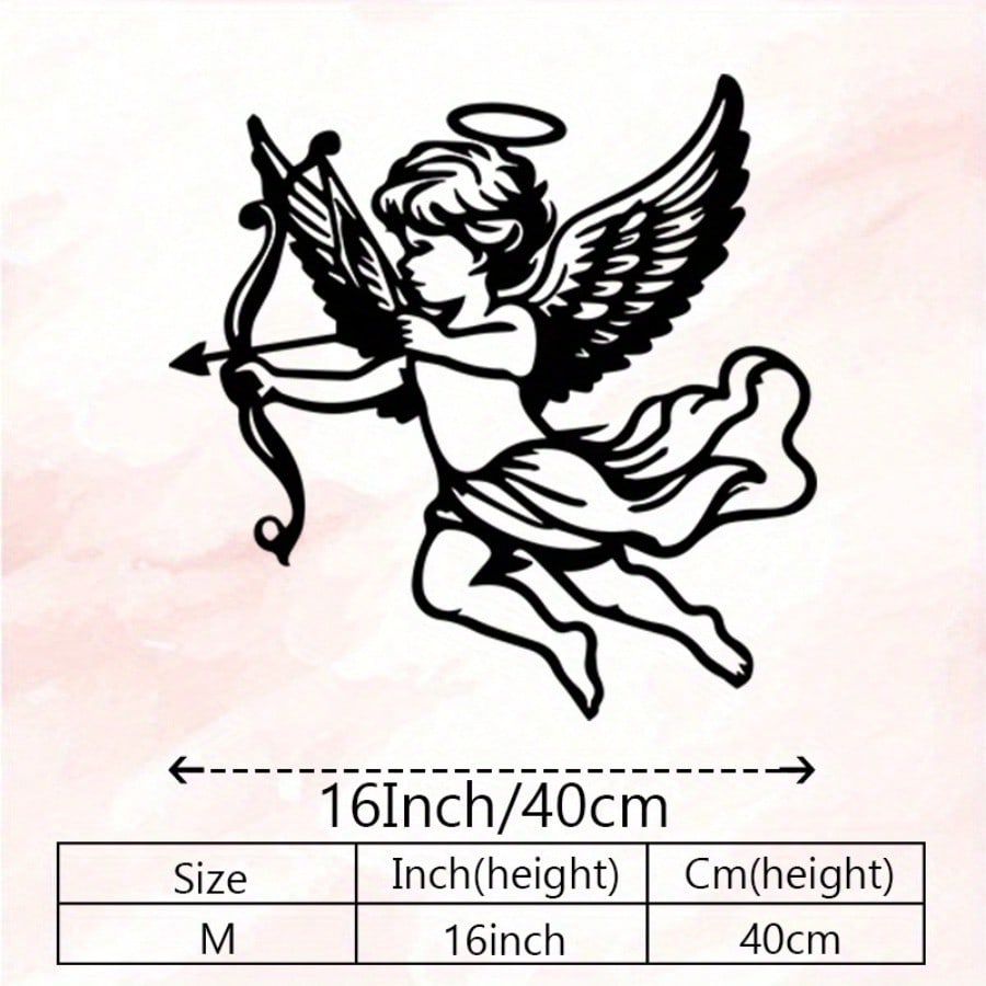 Cupid Metal Wall Art Retro Roman Design Black Green Romantic Couple Gift Valentine Wedding Decor разноцветный