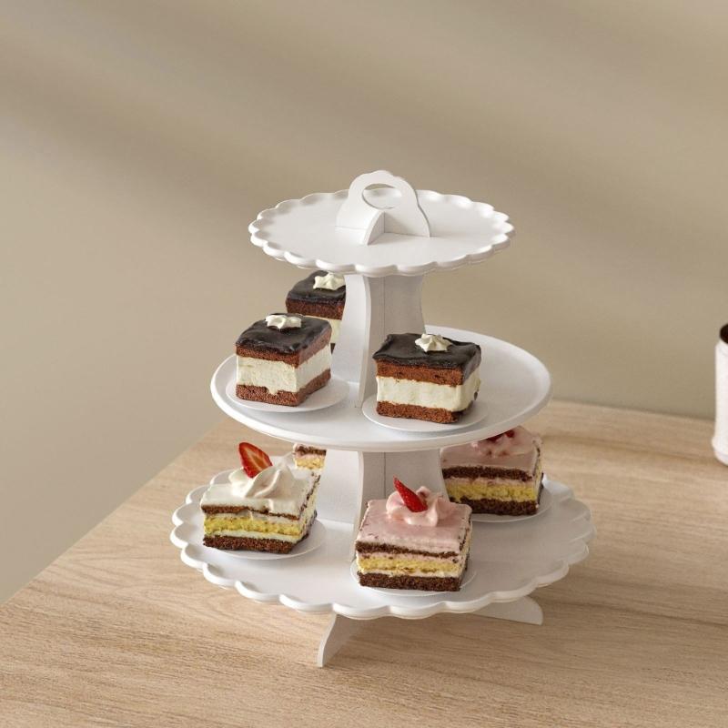 Easy to Demold Silicone Resin Mold Set 3 Tiers Epoxy Craft Cake Stand For Cupcakes Desserts Use Jewelry Making Tool