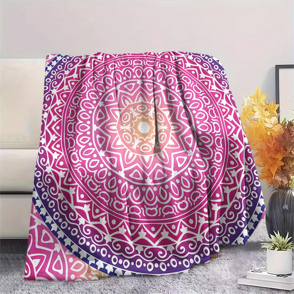 Geometry Print Flannel Blanket, High quality Comfortable for All Seasons, Home Decor, Warmth and Comfort, Perfect for Christmas Gifts