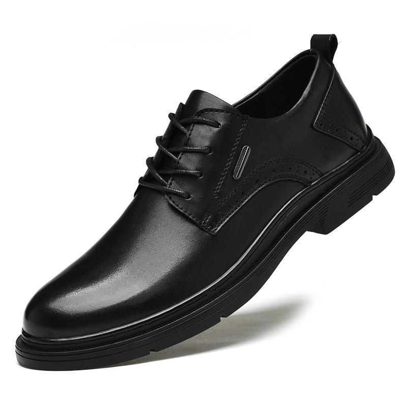 Men s Formal Casual Pointed Toe Embossed Leather Shoes - British & Korean Style 42