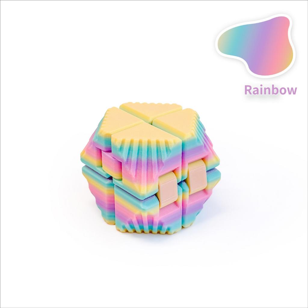 3D Printing Hand Fidget Infinite Cube Stress Relief Decompression 3D Printed Folding Cube Kids Adults Desktop Finger Rolling Toy