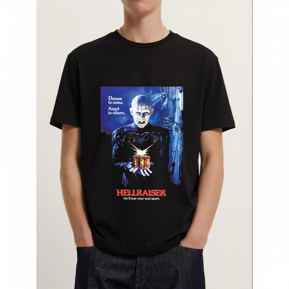 Hellraiser Retro Movie Poster DTG Printed T-Shirt – Horror Graphic Tee Unisex T-Shirt L