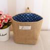 Aufbewahrungstasche, zusammenklappbar, schöner Mini-Aufbewahrungskorb aus Baumwollleinen für den Haushalt