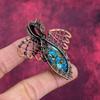 Copper Chrysocolla Pendant Copper Wire Wrapped Butterfly Pendant Gemstone Jewelry