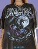 Dragons Mythical Creature Dark Fantasy Full Moon Comfort Colors® Tshirt, Cosmic Space Gothic Beast Vintage Graphic Tees,