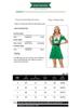 Clover St. St. Patrick's Day Kleid mit asymmetrischen Ärmeln und digital bedrucktem Rock für Damen