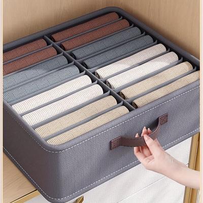 Boîte de Rangement en Toile à 16 Compartiments avec Poignée Organisateur de Tiroir en Tissu Durable pour Placard, Garde-robe et Organisation de la Maison Rangement Organisateur de Vêtements