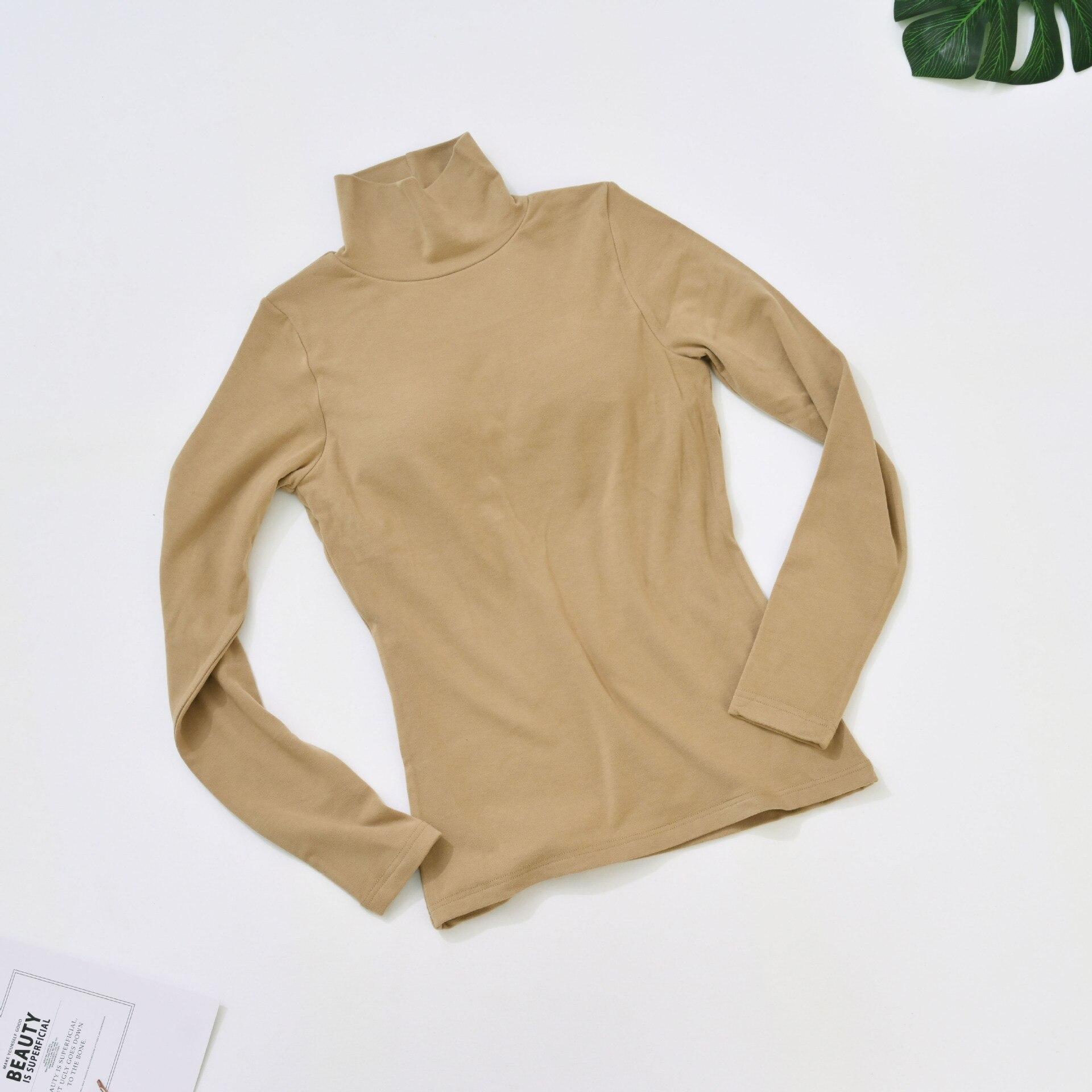 

Новое осенне-зимнее женское теплое осеннее платье Darlon, одинарный топ с подушкой, теплая пижама с высоким воротником и подкладкой, домашняя одежда XL верблюд