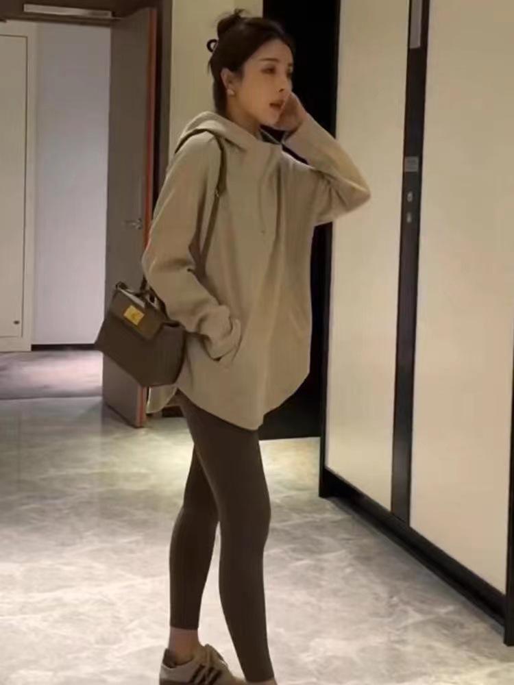 2024 Women's Korean-Style Oversized Hooded Sweatshirt - American & European Autumn Fashion