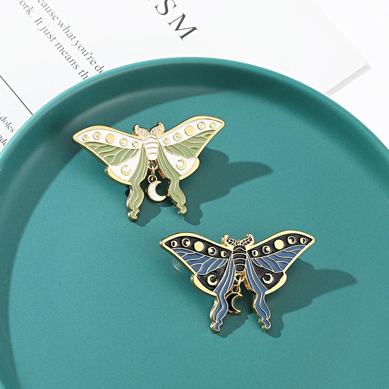 

1 шт. сумки, милая уникальная брошь-бабочка, мультяшный сплав, модные персонализированные аксессуары, значок зелёный