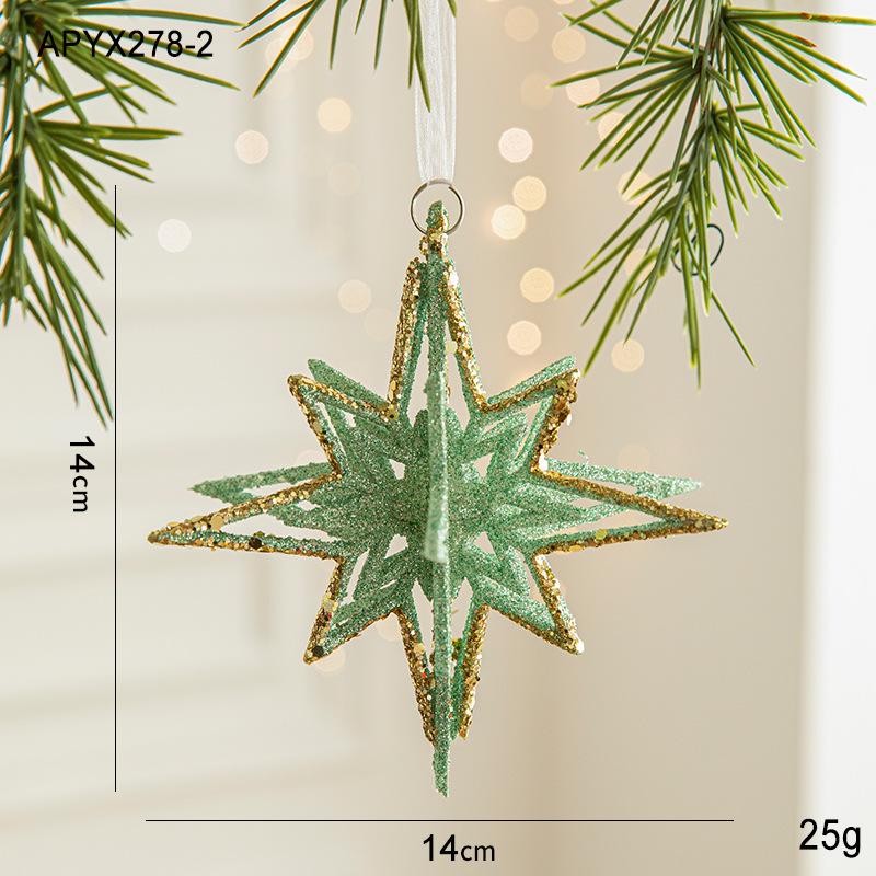 New Christmas Ornaments Green Butterfly Pendant Christmas Tree Pendant European Decoration Supplies In Stock