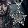 Titanium Steel Ship Rudder Hexagonal Star Necklace, Domineering Long Pendant, Pendant Accessory