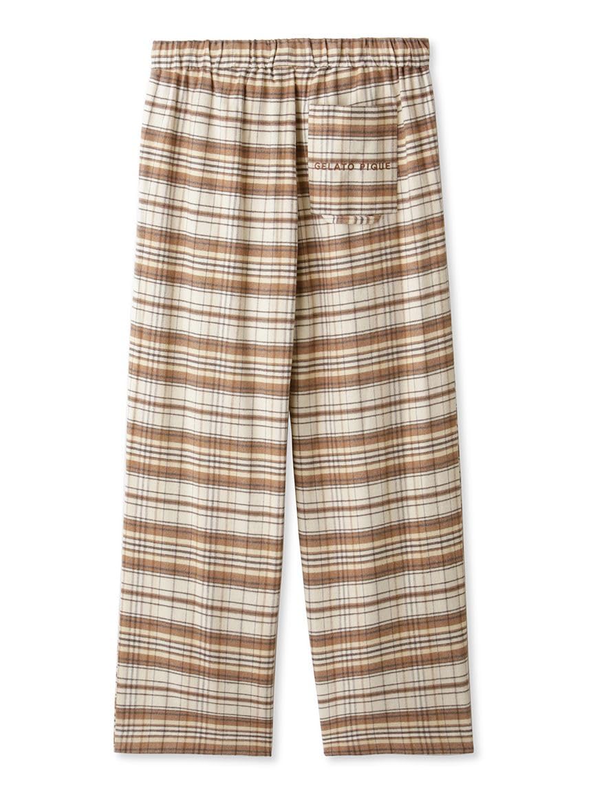 

Длинные брюки UNISEX из фланели в клетку PUFP235297 BRW M [Gelato Pique]