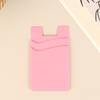 Double-Layer Silicone Mobile Phone Back Pocket Card Holder Case Pouch Adhesive Sticker Phone Back Cover Id Card Wallet Pocket