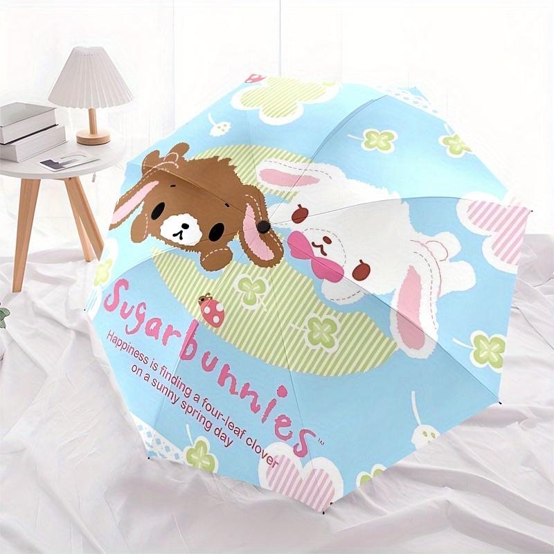 Sugarbunnies, Sanrio Automatic Open/Close Umbrella-Cute Umbrella with Cute Design, Portable 3-Fold Compact Umbrella for Men & Women, Hallowe