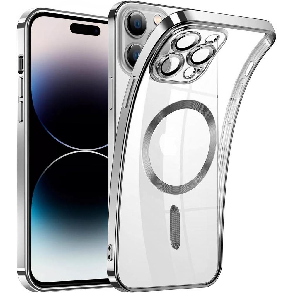 iPhone 14 Pro Case, Electro MagSafe, Silver + Screen Protector