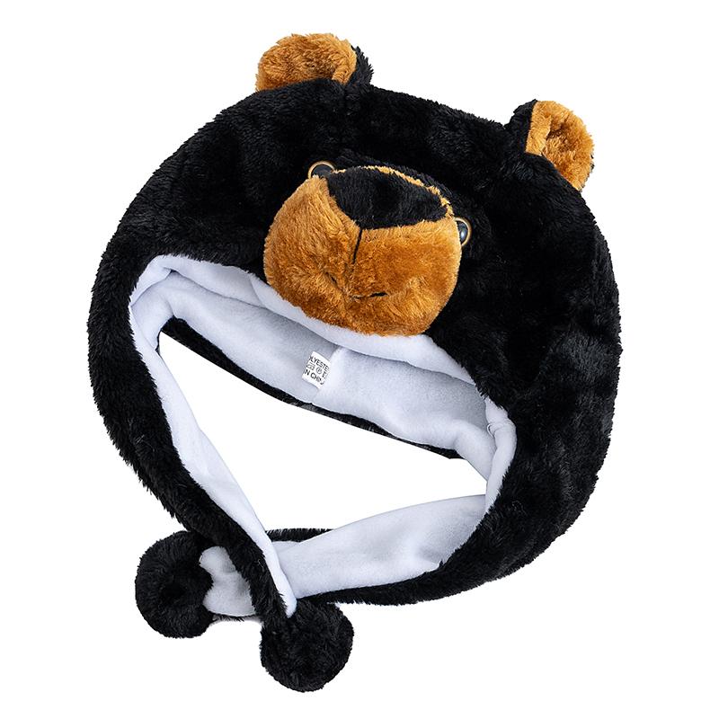 New Style Unisex Funny 3D Animal Style Decorative Hat Mischievous Couple Cap For Man Women Plush Winter Lovely Family Hat