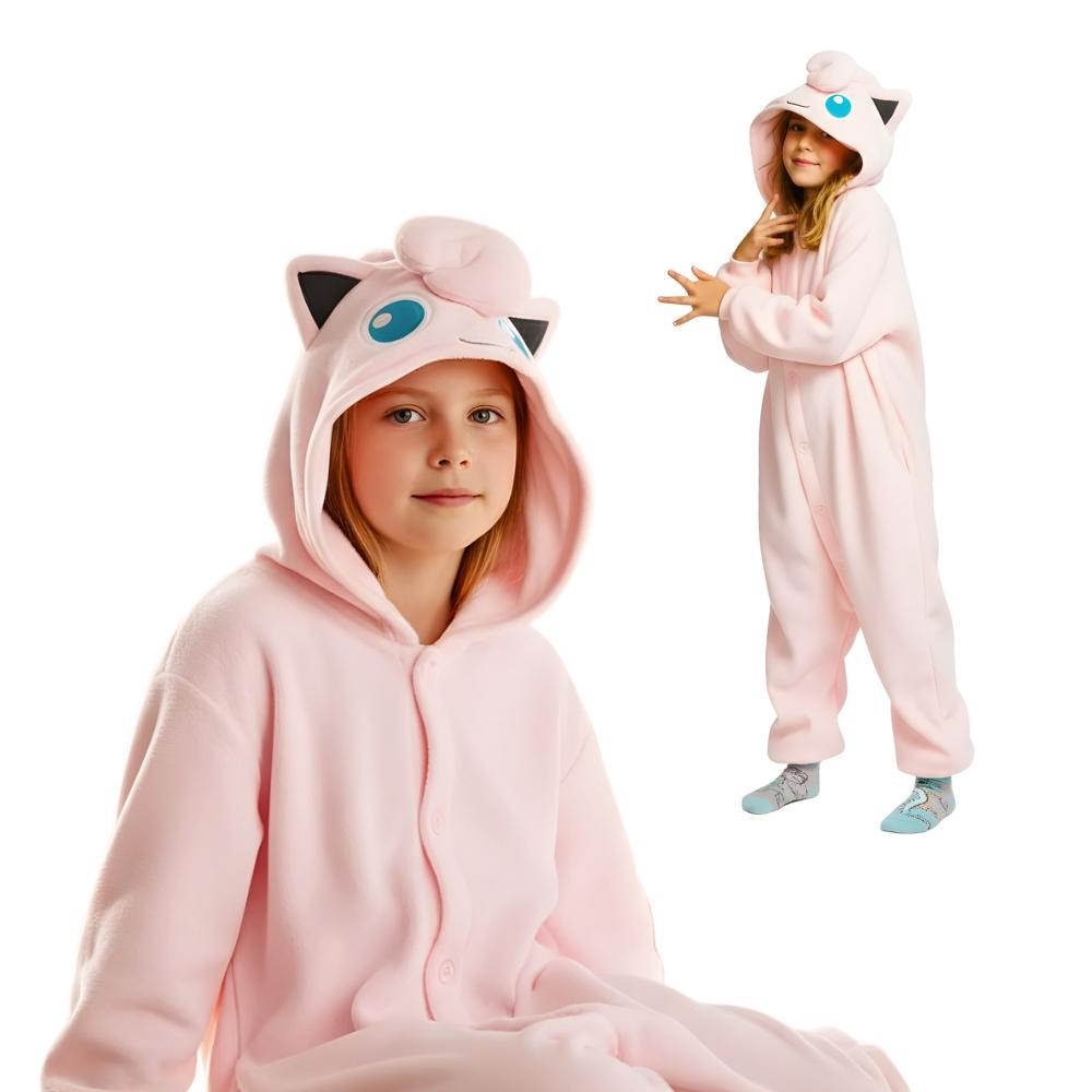 Piżama Onesie Kigurumi Przebranie Pokemon Jigglypuff Dzieci 95 - 105Cm