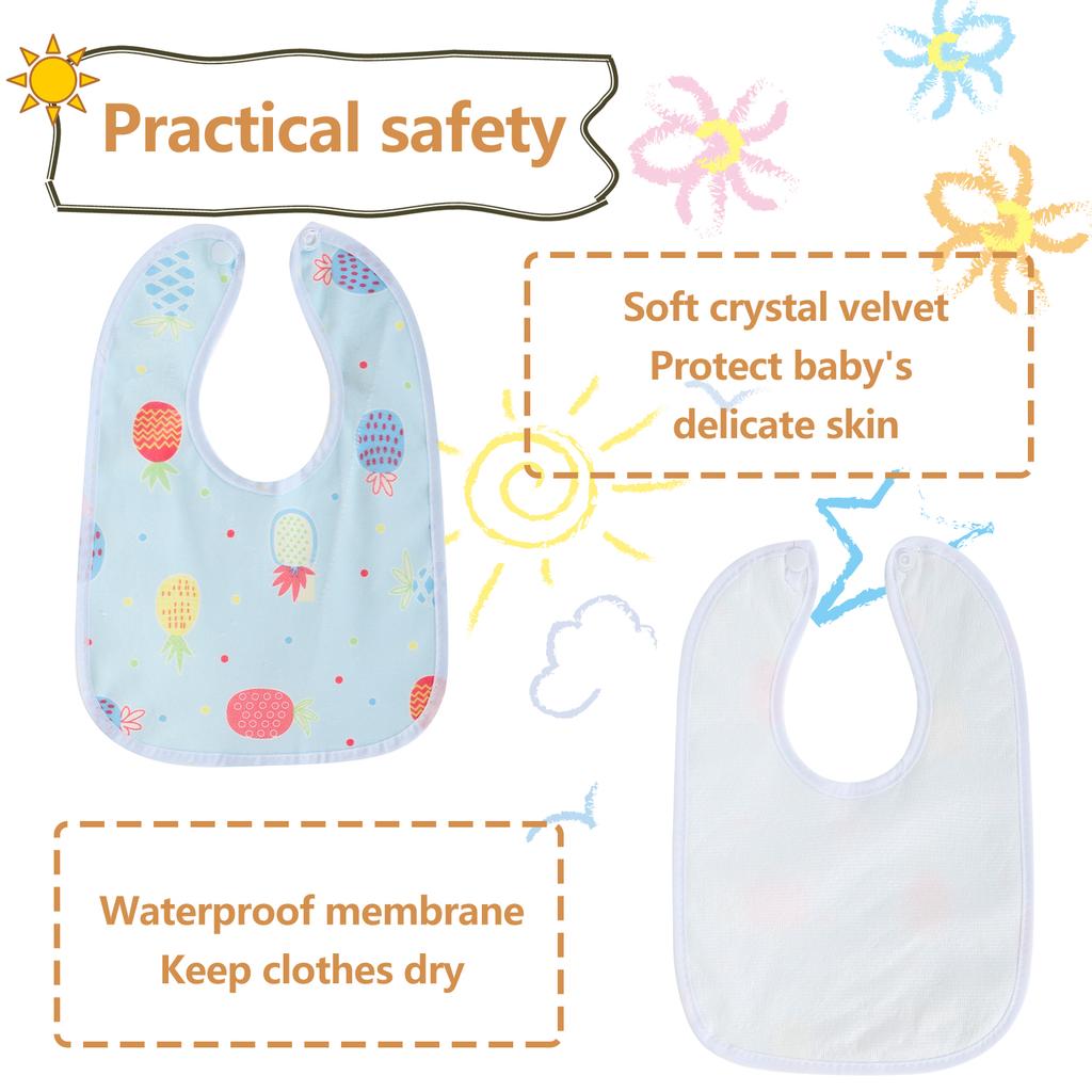 10/20Pcs Baby Cartoon Bib Set Breathable Baby Feeding Bibs Skin-friendly Drool Bib Good Absorbent Baby Bandana Bib Neckerchiefs