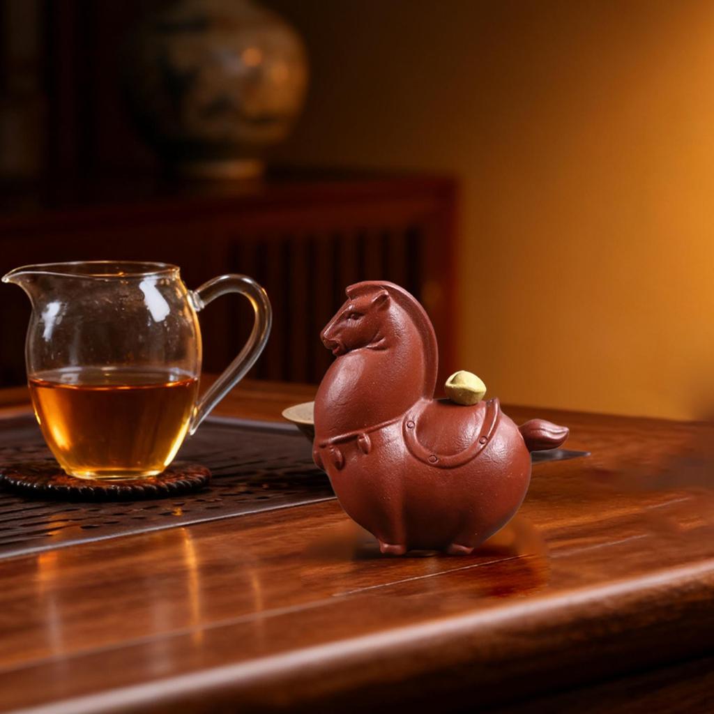Clay Tea Pet Miniature Horse Figurine Ceremony Decor Small for Home