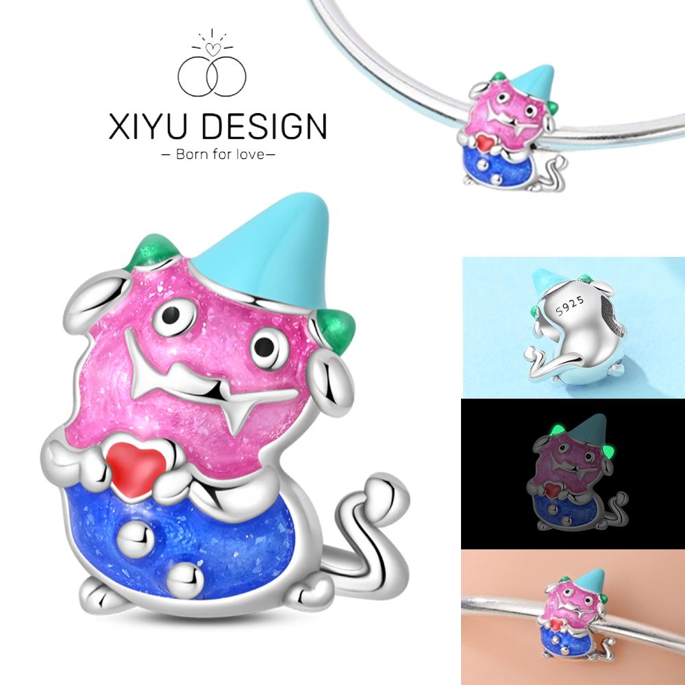 

Magical Animals Copper Cute Naughty Rabbit Cat Charms Luminous Beads Fit For The Brand S Diy Bracelet Women Jewelry Gifts