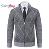 Cozy Up Pánska bunda jesenný a zimný trend pekný pánsky voľný voľný čas fleece sveter Univerzálny pletený sveter sveter na zips