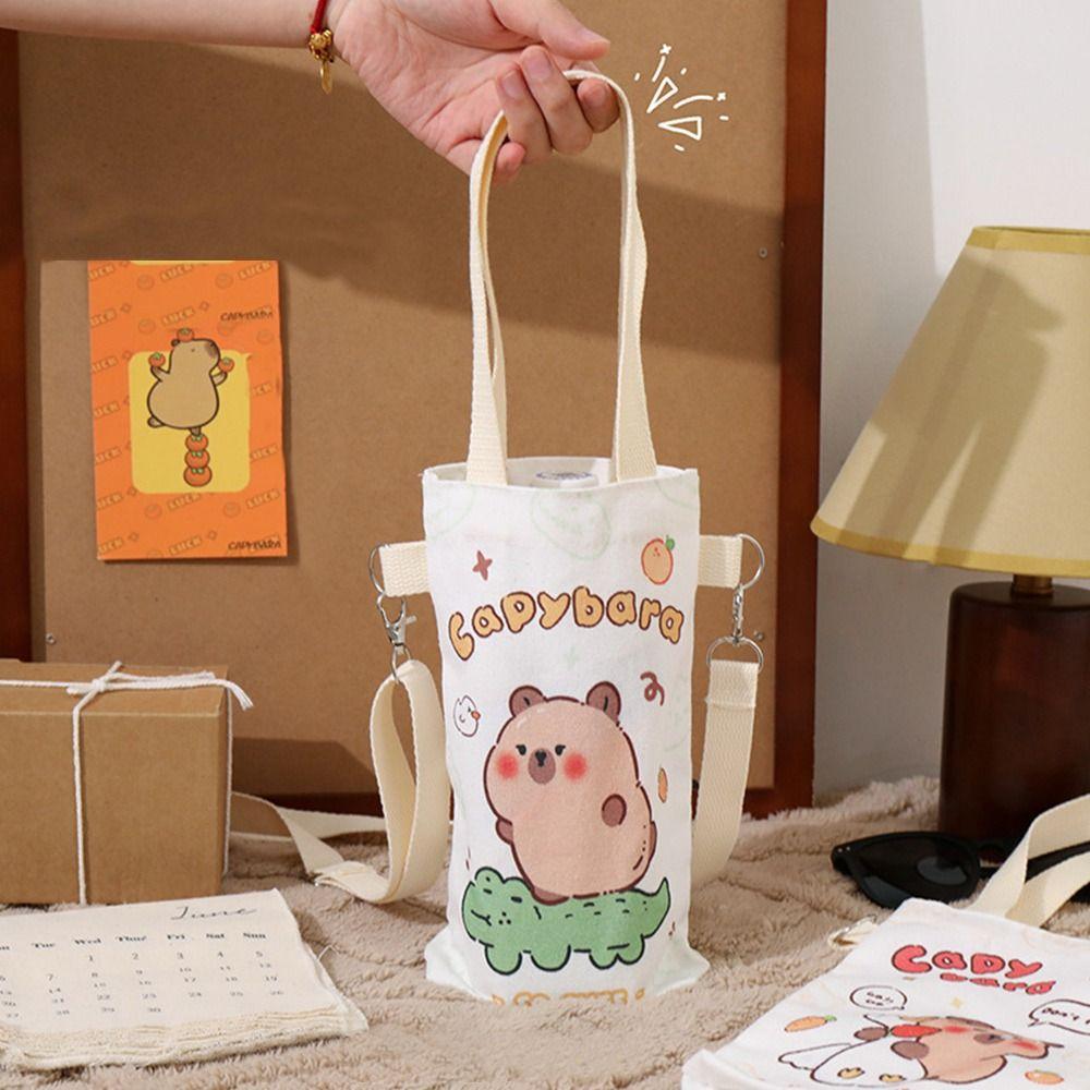 Cup Insulated Protective Cover Capybara Water Bottle Bag Canvas Mobile Phone Bags