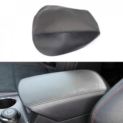 Auto Black Leather Center Console Lid Armrest Cover For 2011- Ford Explorer