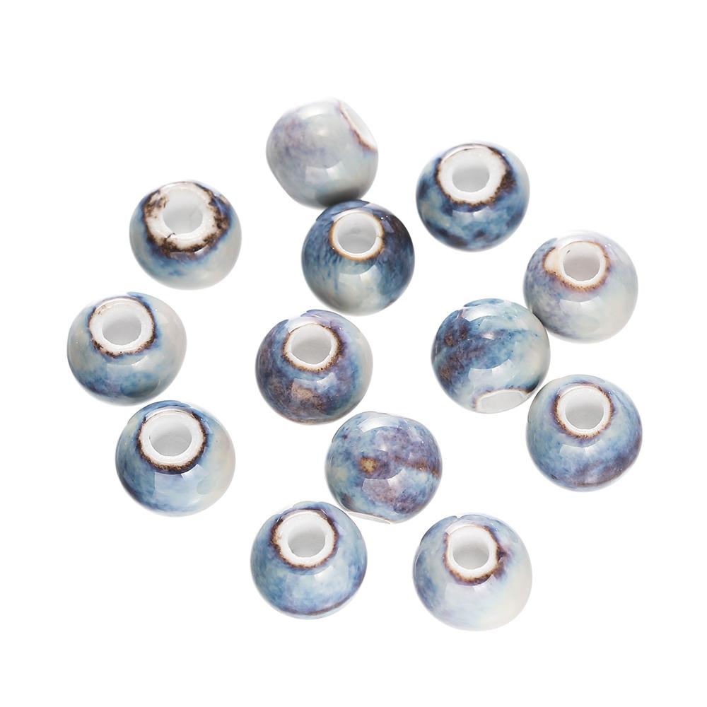 50pcs/Lot 6/8/10mm Classic Ceramic Beads Spacer Loose Round for Necklace Bracelet Earrings Jewelry Making Accessories