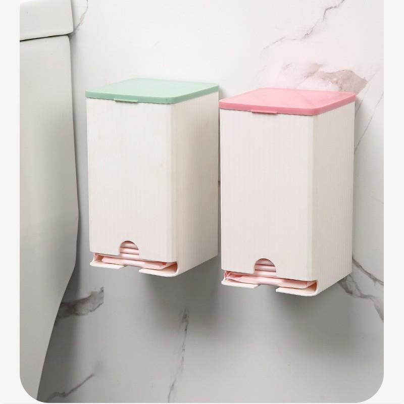 

Роскошный настенный ящик для хранения ванных принадлежностей для прокладок, ватных палочек и салфеток Pink [Customizable Logo Color]