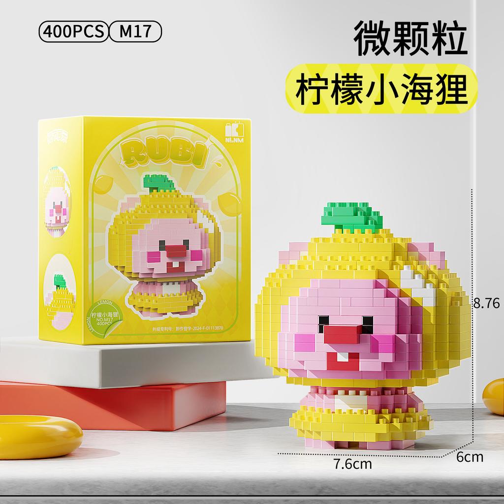 Bloques de Construcción Micro Fruit Loopy Losto Bear Little Beaver Modelo Puzzle Anime Mini Figura de Ladrillos Juguete Para Regalo de Navidad