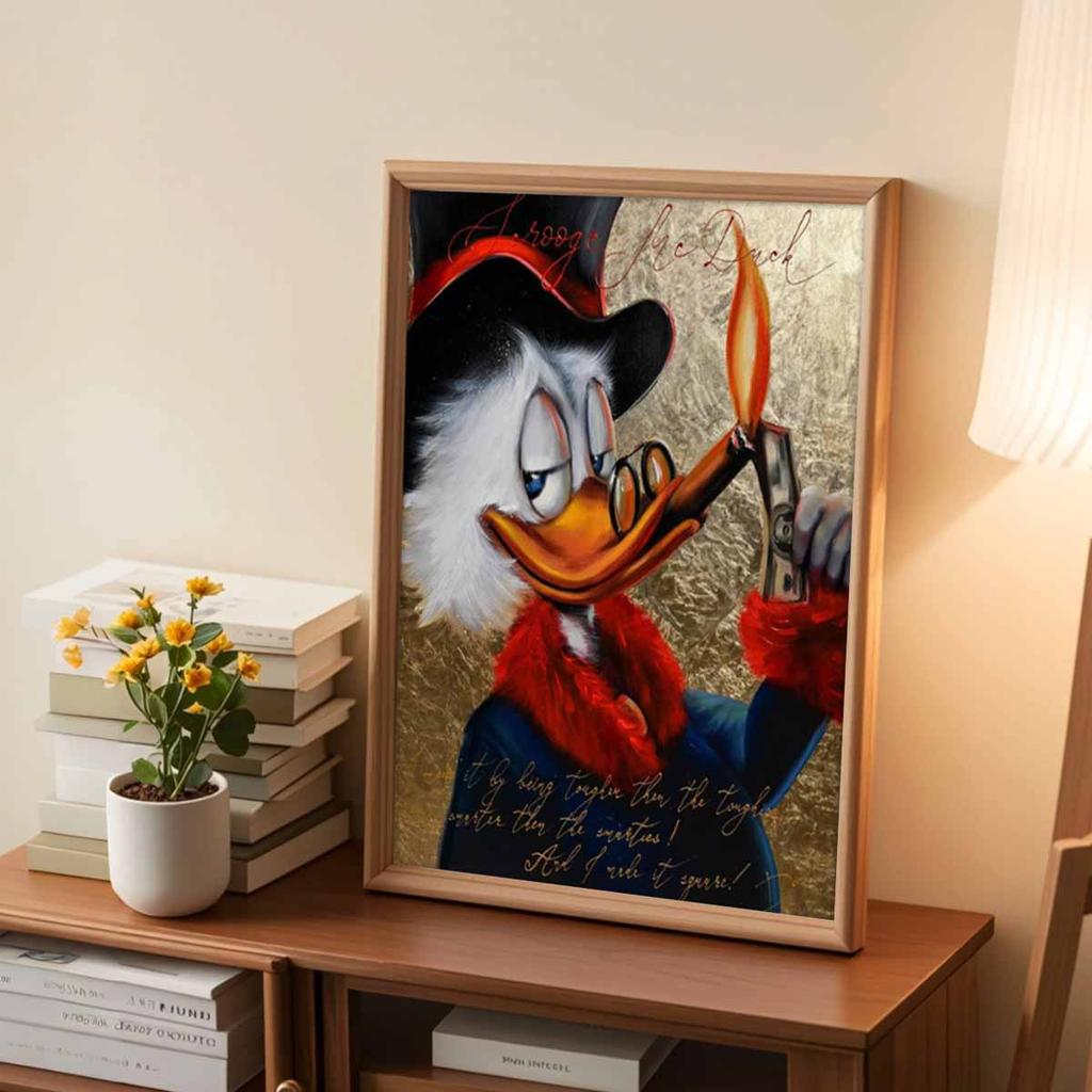 5D DIY Diamond Art Painting Kits for Adults, Donald Duck Wearing Glasses Full Round Crystal Diamond Kits for Beginner for Home Wall Decorate