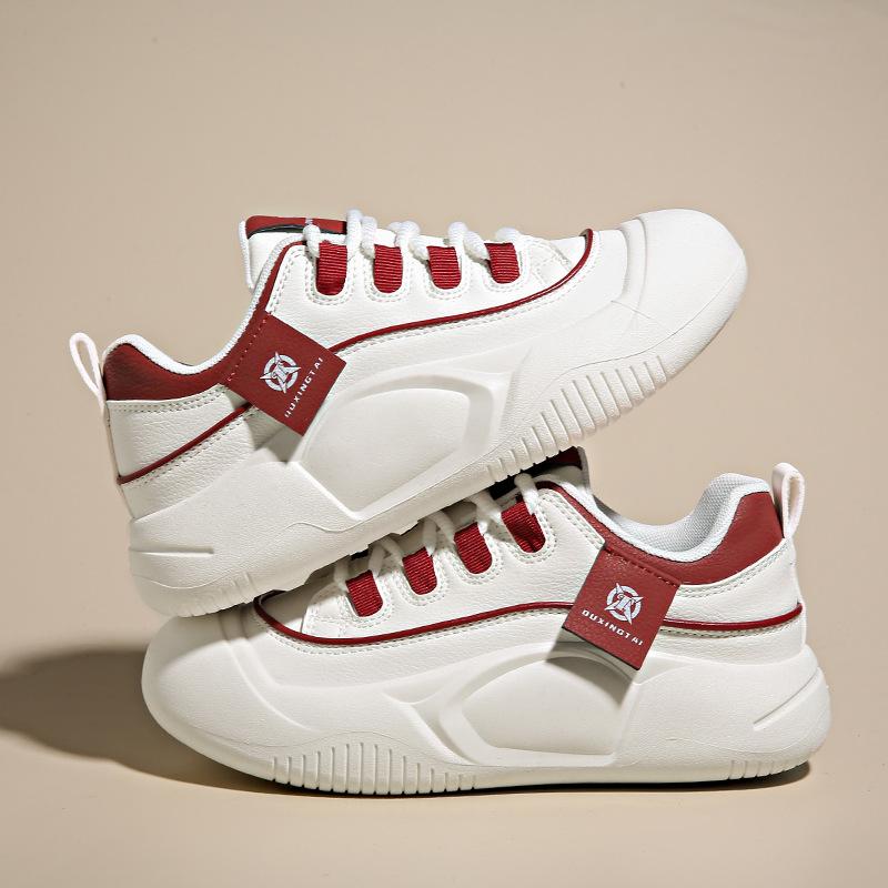 

Маленькие белые туфли Женская обувь Весенние новинки для студентов Модные универсальные туфли на платформе Весенние и осенние повседневные туфли 35 красный