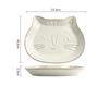 Creative White Glaze Japanese Embossed Cartoon Cute Cat Ceramic Tableware Home Kitchen Restaurant Supplies Fish dinner plates