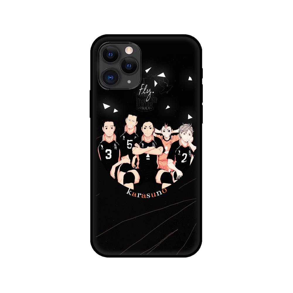 Black Tpu Case for Iphone 5 5s Se 2020 6 6s 7 8 Plus X 10 XR XS 11 12 Mini Pro MAX Back Cover  Miya Atsumu Haikyuu