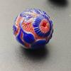 Antique Hand-Carved Multi-Layer Hollow Lampwork Glass Beads, 2.6cm Diameter, Random Patterns, Loose Beads
